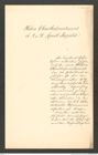 k.k. naturhistorisches Hofmuseum, Intendanzakten 1885-1896 (Hauer), Aktenzahl Z.376/1889, Seite 1